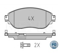Комплект тормозных колодок, дисковый тормоз MEYLE 025 220 8718/PD 0252208718PD MEYLE - купить в магазине запчастей по Украине