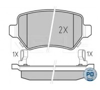 Комплект тормозных колодок, дисковый тормоз MEYLE 025 234 1715/PD 0252341715PD MEYLE - купить в магазине запчастей по Украине