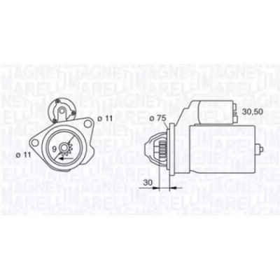 Стартер 063280034010 MAGNETI MARELLI - купить в магазине запчастей по Украине
