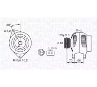 Генератор MAGNETI MARELLI 063310506010 063310506010 MAGNETI MARELLI - купить в магазине запчастей по Украине