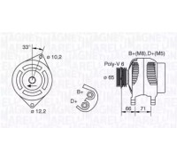 Генератор MAGNETI MARELLI 063321391010 063321391010 MAGNETI MARELLI - купить в магазине запчастей по Украине