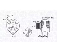 Генератор MAGNETI MARELLI 063321617010 063321617010 MAGNETI MARELLI - купить в магазине запчастей по Украине