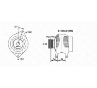 Генератор MAGNETI MARELLI 063321809010 063321809010 MAGNETI MARELLI - купить в магазине запчастей по Украине