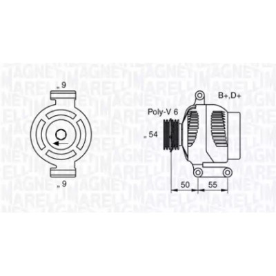 Генератор 063358061010 MAGNETI MARELLI - купить в магазине запчастей по Украине