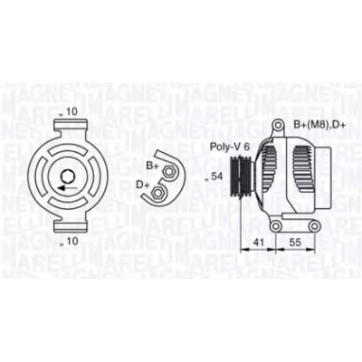 Генератор 063377028010 MAGNETI MARELLI - купить в магазине запчастей по Украине