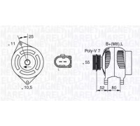Генератор MAGNETI MARELLI 063535250200 063535250200 MAGNETI MARELLI - купить в магазине запчастей по Украине