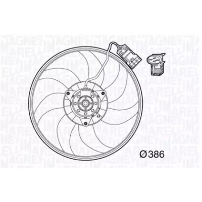 Вентилятор, охлаждение двигателя 069422569010 MAGNETI MARELLI - купить в магазине запчастей по Украине