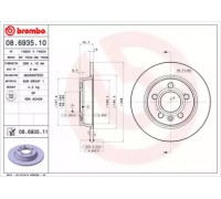 Тормозной диск BREMBO 08.6935.10 08693510 BREMBO - купить в магазине запчастей по Украине