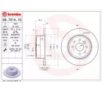 Тормозной диск BREMBO 08.7014.10 08701410 BREMBO - купить в магазине запчастей по Украине