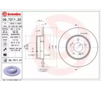 Тормозной диск BREMBO 08.7211.20 08721120 BREMBO - купить в магазине запчастей по Украине