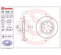 Тормозной диск BREMBO 08.7238.10 08723810 BREMBO - купить в магазине запчастей по Украине