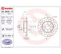 Тормозной диск BREMBO 08.8638.1X 0886381X BREMBO - купить в магазине запчастей по Украине