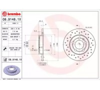 Тормозной диск BREMBO 08.9148.1X 0891481X BREMBO - купить в магазине запчастей по Украине