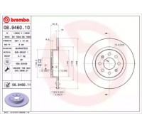 Тормозной диск BREMBO 08.9460.10 08946010 BREMBO - купить в магазине запчастей по Украине