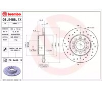 Тормозной диск BREMBO 08.9488.1X 0894881X BREMBO - купить в магазине запчастей по Украине