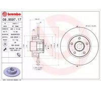 Тормозной диск BREMBO 08.9597.17 08959717 BREMBO - купить в магазине запчастей по Украине