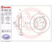 Тормозной диск BREMBO 08.9975.20 08997520 BREMBO - купить в магазине запчастей по Украине
