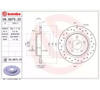 Тормозной диск BREMBO 08.9975.2X 0899752X BREMBO - купить в магазине запчастей по Украине
