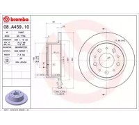 Тормозной диск BREMBO 08.A459.10 08A45910 BREMBO - купить в магазине запчастей по Украине