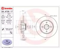 Тормозной диск BREMBO 08.A729.17 08A72917 BREMBO - купить в магазине запчастей по Украине