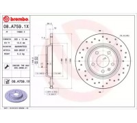 Тормозной диск BREMBO 08.A759.1X 08A7591X BREMBO - купить в магазине запчастей по Украине