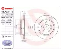 Тормозной диск BREMBO 08.A970.10 08A97010 BREMBO - купить в магазине запчастей по Украине