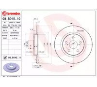 Тормозной диск BREMBO 08.B045.10 08B04510 BREMBO - купить в магазине запчастей по Украине