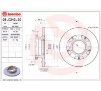 Тормозной диск BREMBO 08.C242.20 08C24220 BREMBO - купить в магазине запчастей по Украине