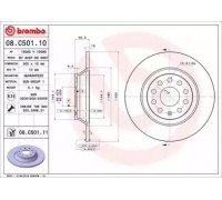 Тормозной диск BREMBO 08.C501.11 08C50111 BREMBO - купить в магазине запчастей по Украине