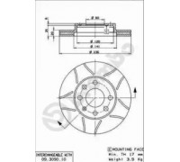 Тормозной диск BREMBO 09.3090.75 09309075 BREMBO - купить в магазине запчастей по Украине