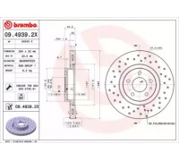 Тормозной диск BREMBO 09.4939.2X 0949392X BREMBO - купить в магазине запчастей по Украине