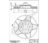 Тормозной диск BREMBO 09.4939.75 09493975 BREMBO - купить в магазине запчастей по Украине