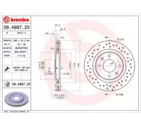 Тормозной диск BREMBO 09.4987.2X 0949872X BREMBO - купить в магазине запчастей по Украине