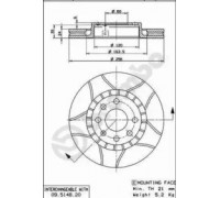 Тормозной диск BREMBO 09.5148.76 09514876 BREMBO - купить в магазине запчастей по Украине
