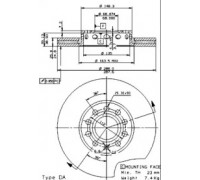 Тормозной диск BREMBO 09.5745.21 09574521 BREMBO - купить в магазине запчастей по Украине