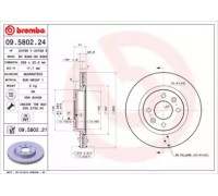 Тормозной диск BREMBO 09.5802.21 09580221 BREMBO - купить в магазине запчастей по Украине
