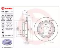 Тормозной диск BREMBO 09.6841.11 09684111 BREMBO - купить в магазине запчастей по Украине