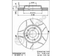 Тормозной диск BREMBO 09.6845.75 09684575 BREMBO - купить в магазине запчастей по Украине
