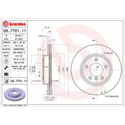 Тормозной диск 09770111 BREMBO - купити в магазині запчастин по Україні