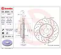 Тормозной диск BREMBO 09.8304.1X 0983041X BREMBO - купить в магазине запчастей по Украине