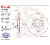 Тормозной диск BREMBO 09.8689.11 09868911 BREMBO - купить в магазине запчастей по Украине