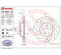 Тормозной диск BREMBO 09.8904.20 09890420 BREMBO - купить в магазине запчастей по Украине