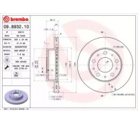 Тормозной диск BREMBO 09.8932.10 09893210 BREMBO - купить в магазине запчастей по Украине