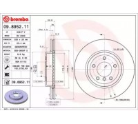 Тормозной диск BREMBO 09.8952.11 09895211 BREMBO - купить в магазине запчастей по Украине