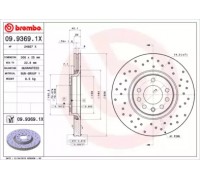 Тормозной диск BREMBO 09.9369.1X 0993691X BREMBO - купить в магазине запчастей по Украине