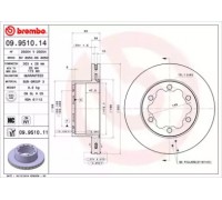 Тормозной диск BREMBO 09.9510.14 09951014 BREMBO - купити в магазині запчастин по Україні
