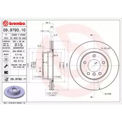 Тормозной диск 09979310 BREMBO - купить в магазине запчастей по Украине