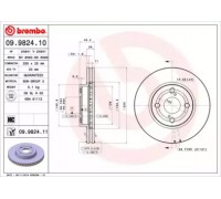 Тормозной диск BREMBO 09.9824.10 09982410 BREMBO - купить в магазине запчастей по Украине