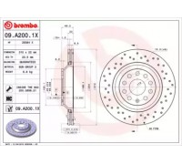 Тормозной диск BREMBO 09.A200.1X 09A2001X BREMBO - купить в магазине запчастей по Украине