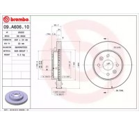 Тормозной диск BREMBO 09.A606.10 09A60610 BREMBO - купить в магазине запчастей по Украине